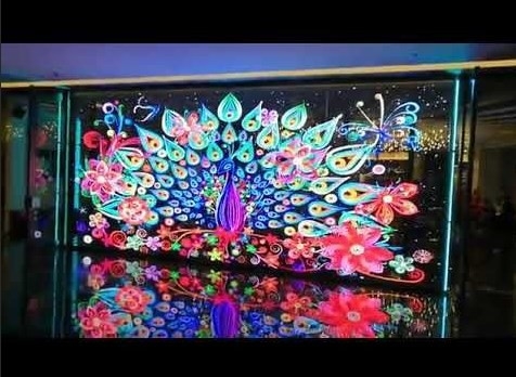 Longda Signage Kaca Transparan Led Layar Dinding 281 Triliun 1R1G1B