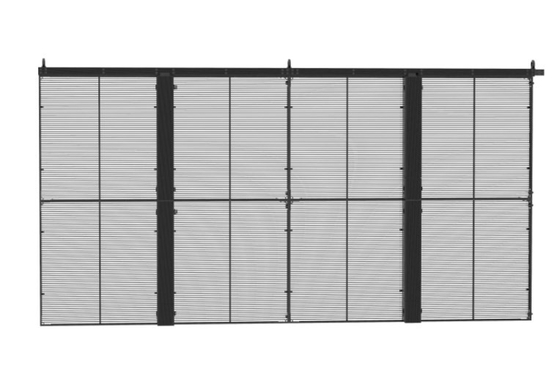 Panel Layar LED Kaca Transparan 5000cd / M2 1/ 11 Pindai P5.6 Tirai Mesh LED