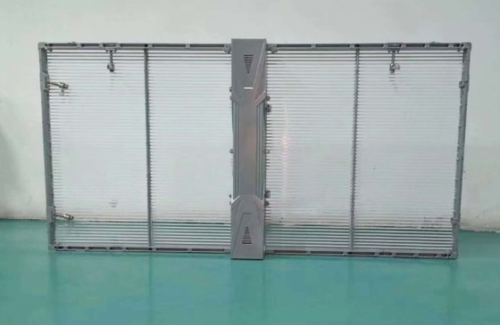 P3.91mm 1R1G1B Kaca Transparan Led Screen HD Led Mesh Video Wall ISO9001