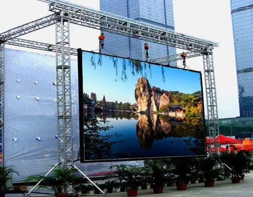 P3 1/20 memindai 900cd/ M2 Dinding Video LED Luar Ruangan Besar Menampilkan Layar Plexiglass