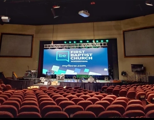 Pixel P3 Kecil Indoor Full Color LED Display Kabinet Aluminium 192x192mm Untuk Gereja