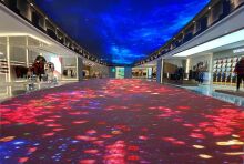 Led Dance Floor Display 500*1000mm Cabinet Waterproof Anti-wear Interactive Untuk Pesta Pernikahan