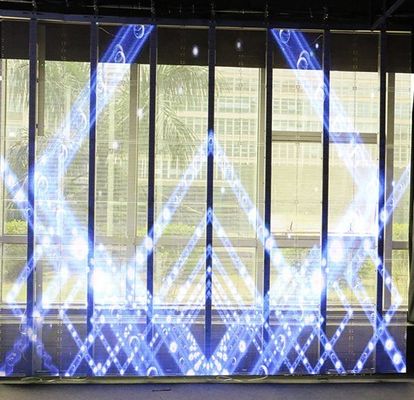 Kecerahan Tinggi P7.8 Layar Led Kaca Transparan 281triliun IC 2038